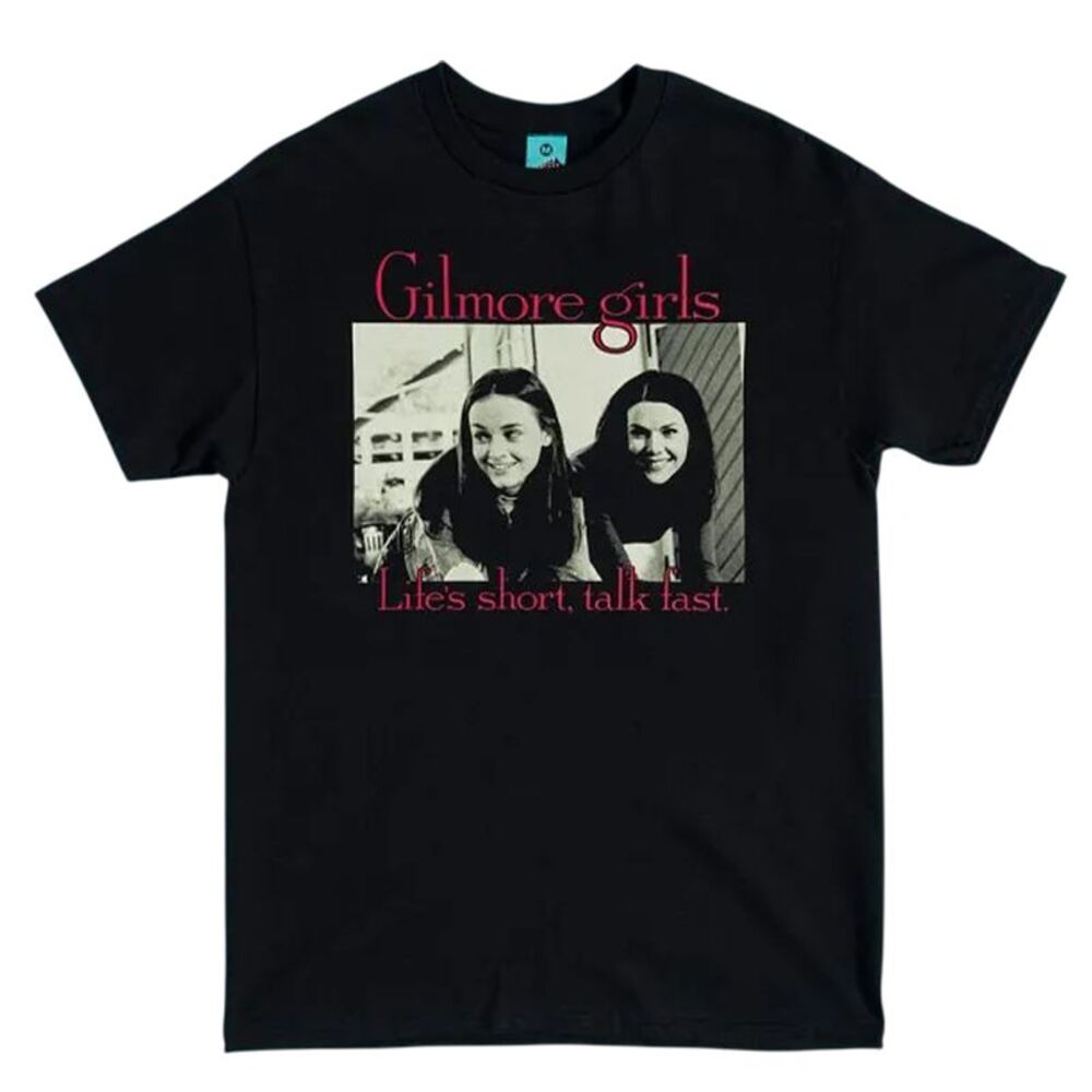 Gilmore Girls Unisex Adult Life�'s Short Talk Fast T-Shirt / Black/Charcoal